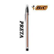 Caneta bic cristal fina preta