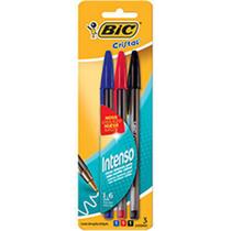 Caneta Bic Cristal Intenso Azul Preta Vermelha Embalagem 3 Un Caneta Bic Cristal Intenso Azul Preta Vermelha Embalagem 3 Un