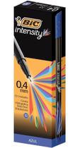 Caneta Bic Intensity 0.4mm Extra Fina Azul Caixa com 10 Unidades