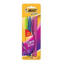Caneta Bic Kit com 4 Cristal Fashion