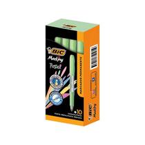 Caneta BIC Marcador Marca Texto Marking Verde Pastel 10 und