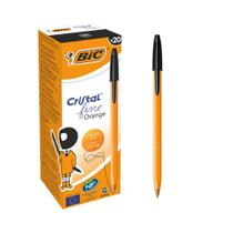 Caneta BIC Orange Fine Ballpoint 0,8 mm Caixa de tinta preta com 20