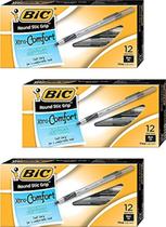 Caneta BIC Round Stick Grip Xtra Comfort Fine Point 0,8 mm preta