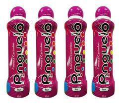Caneta Bolinha Pinguelô 80ml Kit Com 4 - Cor Rosa