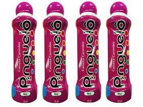 Caneta Bolinha Pinguelô 80ml Kit Com 4 - Cor Rosa