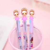 Caneta Boneca LOL 3 Cores Ponta 0.7mm Escrita Natural