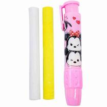 Caneta Borracha Refil Rosa Mickey Minnie Tsum tsum - Disney