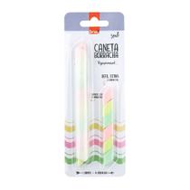 Caneta Borracha Reposicionável 3 Cores Pastel Blister 1 Unidade + Refis