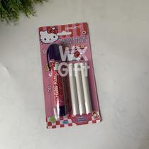 Caneta Borracha Retrátil Hello Kitty e Sonic Blister com 1 Suporte e 3 Refis - Leonora / WX Gift