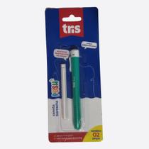 Caneta Borracha Retrátil Push + Refil Tris