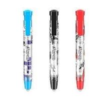 CANETA BORRACHA TRIS PLAY - Caneta Retrátil com Cores Sortidas