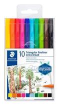 Caneta Broadliner Triplus 10 Cores Staedtler
