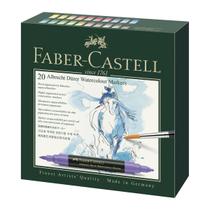 Caneta Brush Faber Castell Albrecht Durer Aquarelável Dual Point 20 Cores