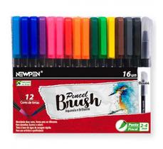 CANETA BRUSH PEN AQUARELAVEL NEW PEN - Kit com 16 Unidades