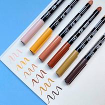 Caneta Brush Pen Aquarelável Tons de Pele CiS - 1 Estojo com 6 Unidades