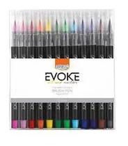 Caneta brush pen - blister c/12 cores - ref bp0001