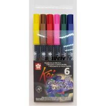 Caneta Brush Pen Sakura Koi 6 cores Caneta Brush Pen Sakura Koi 6 cores