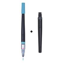 Caneta Brush Pentel Aquarela + Refil Azul Claro Caneta Brush Pentel Aquarela + Refil Azul Claro