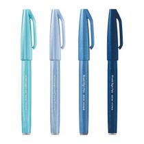 Caneta Brush Pentel Sign Pen Conjunto Azul