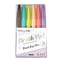 Caneta Brush Pentel Sign Pen Vacation 6 Cores
