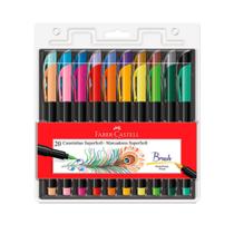 Caneta Brush Pincel SuperSoft 20 Cores - Faber Castell