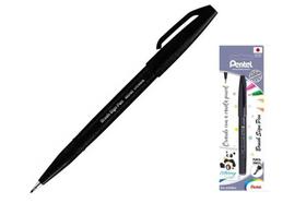 Caneta Brush Sign Pen Preto 1 UN Ponta Pincel - PENTEL