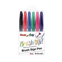 Caneta Brush Sing Pen Pentel com 6 Cores