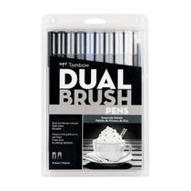 Caneta Brush Tombow Ponta Dupla Grayscale 10 Un