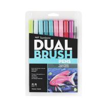 Caneta Brush Tombow Ponta Dupla Tropical 10 Un