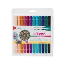 Caneta Brush Tris Sketch Vibes Boho Ponta Dupla 12 Cores
