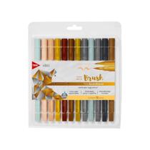 Caneta Brush Tris Sketch Vibes Escandinavo Ponta Dupla 12 Cores