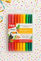 Caneta brush tris vibes 8 cores