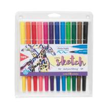 Caneta Brush Tris Vibes Ponta Dupla 12 Cores