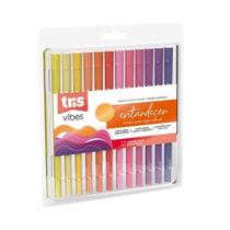 Caneta Brush Vibes Entardecer - 12 cores - Tris