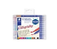 Caneta Calligraphy Staedtler Duo - Hidrocor Ponta Dupla 3.5Mm e 2.0Mm C/12 Cores 3005 Tb12 02