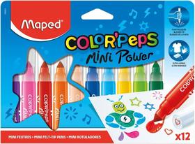 Caneta Canetinha de Colorir Hidrografica Maped Color Peps Mini Jumbo Caixa Com 12 Caneta Canetinha de Colorir Hidrografica Maped Color Peps Mini Jumbo Caixa Com 12