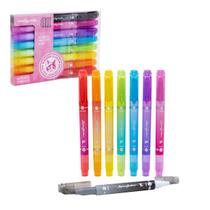 Caneta Canetinha Outline Ponta Dupla 8 Cores Vibrantes Escrita Macia Metálica Ideal Para Contorno e Lettering - Skypaper Caneta Canetinha Outline Ponta Dupla 8 Cores Vibrantes Escrita Macia Metálica Ideal Para Contorno e Lettering - Skypaper
