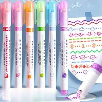 Caneta Carimbo Roller Kit com 6 Cores Canetinha Marca Texto