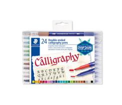 Caneta Chanfrada Ponta Dupla CALIGRAFIA 24 cores - STAEDTLER