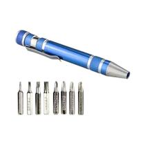 Caneta Chave De Fenda Mini De Precisão 8 Em 1 Com Pontas Intercambiáveis Para Reparo De Celulares Caneta Chave De Fenda Mini De Precisão 8 Em 1 Com Pontas Intercambiáveis Para Reparo De Celulares