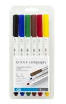Caneta Cis Graf Calligraphy Kit Com 6 Cores Básicas