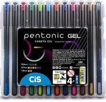 Caneta Cis Pentonic Gel Blistrer Com 12 cores Sortido - Cis