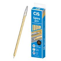 Caneta Cis Spiro Gem 0.7 mm Tinta Azul Esferográfica 12 Und
