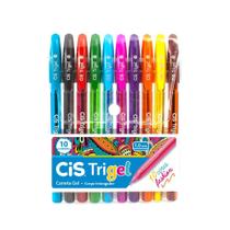 Caneta Cis Trigel Estojo com 10 Cores Fashion - Cis