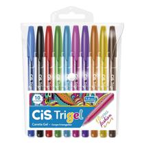 Caneta cis trigel fashion 1.0mm com 10 unidades