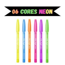 Caneta cis trigel neon 1.0mm com 06 cores