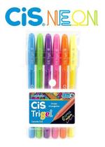 Caneta Cis Trigel Neon Estojo C/6 Cores