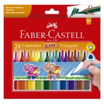 Caneta Coloridas Jumbo Triangular 24 Cores Faber Castell Caneta Coloridas Jumbo Triangular 24 Cores Faber Castell