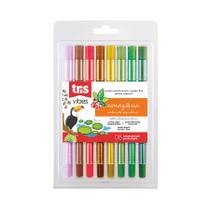 Caneta Coloridas Ponta Dupla Vibes 8 Cores Tris