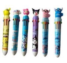 Caneta Com 10 Cores Hello Kitty Melody Kuromi Stitch 1UN - jonvon satone